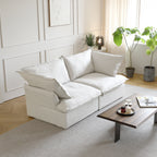 DOMUS Luxe Modular 2-Seater Sofa in White