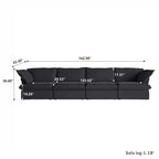 DOMUS Luxe Modular 4-Seater in Black