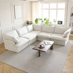 DOMUS Luxe Modular 5-Seater Corner Sectional in White
