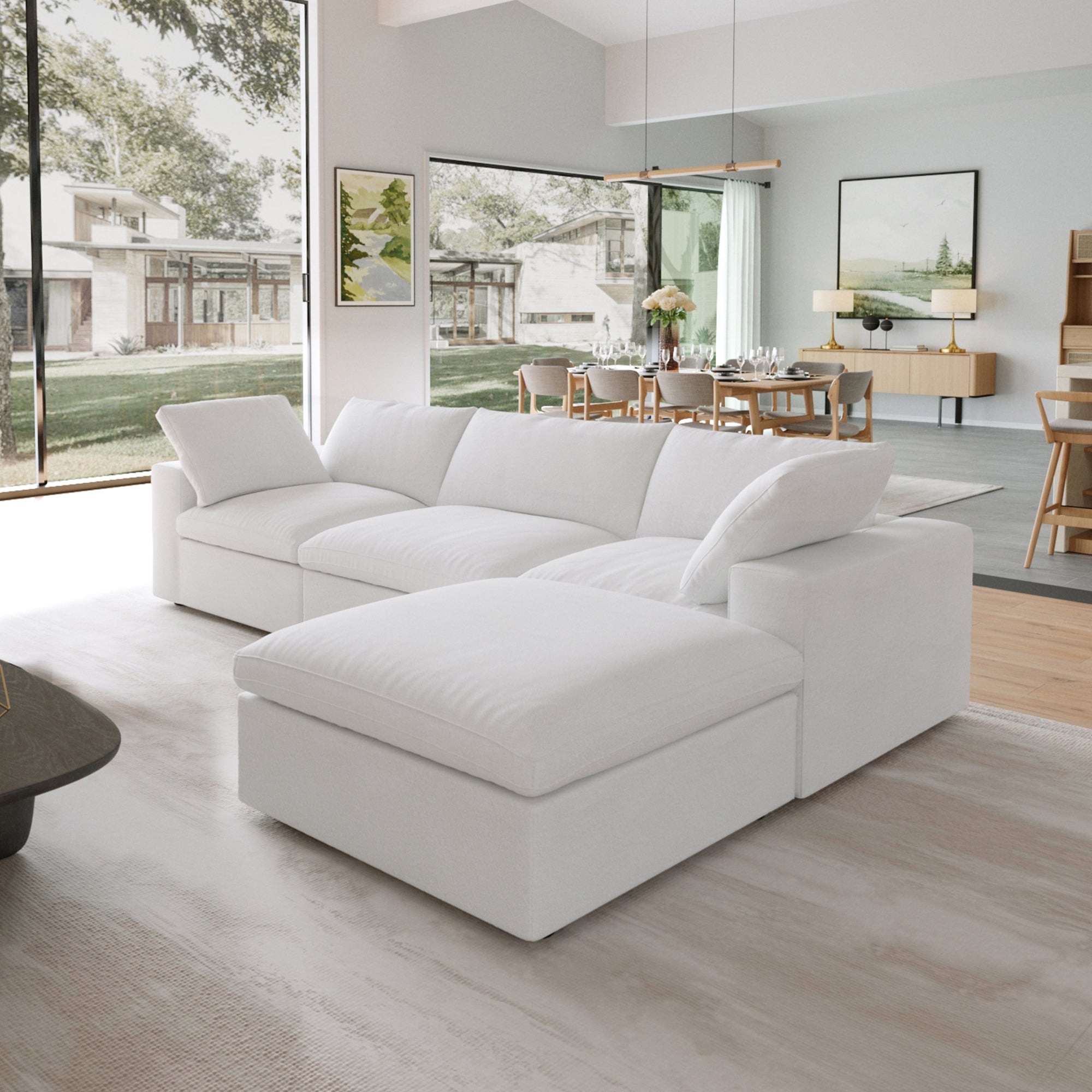 DOMUS Classic Modular 3-Seater Sectional in White