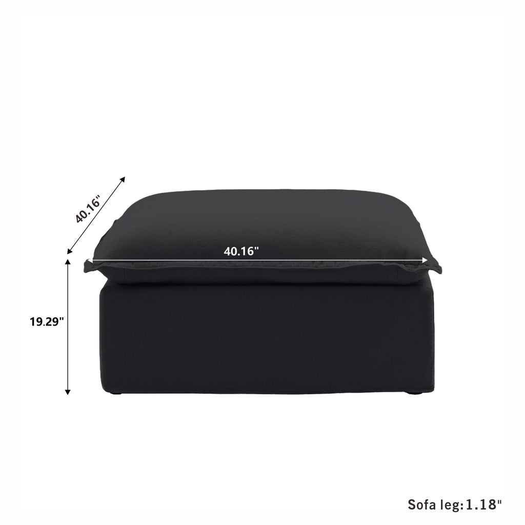 DOMUS Luxe Modular Ottoman Module in Black