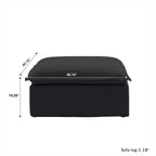 DOMUS Luxe Modular Ottoman Module in Black