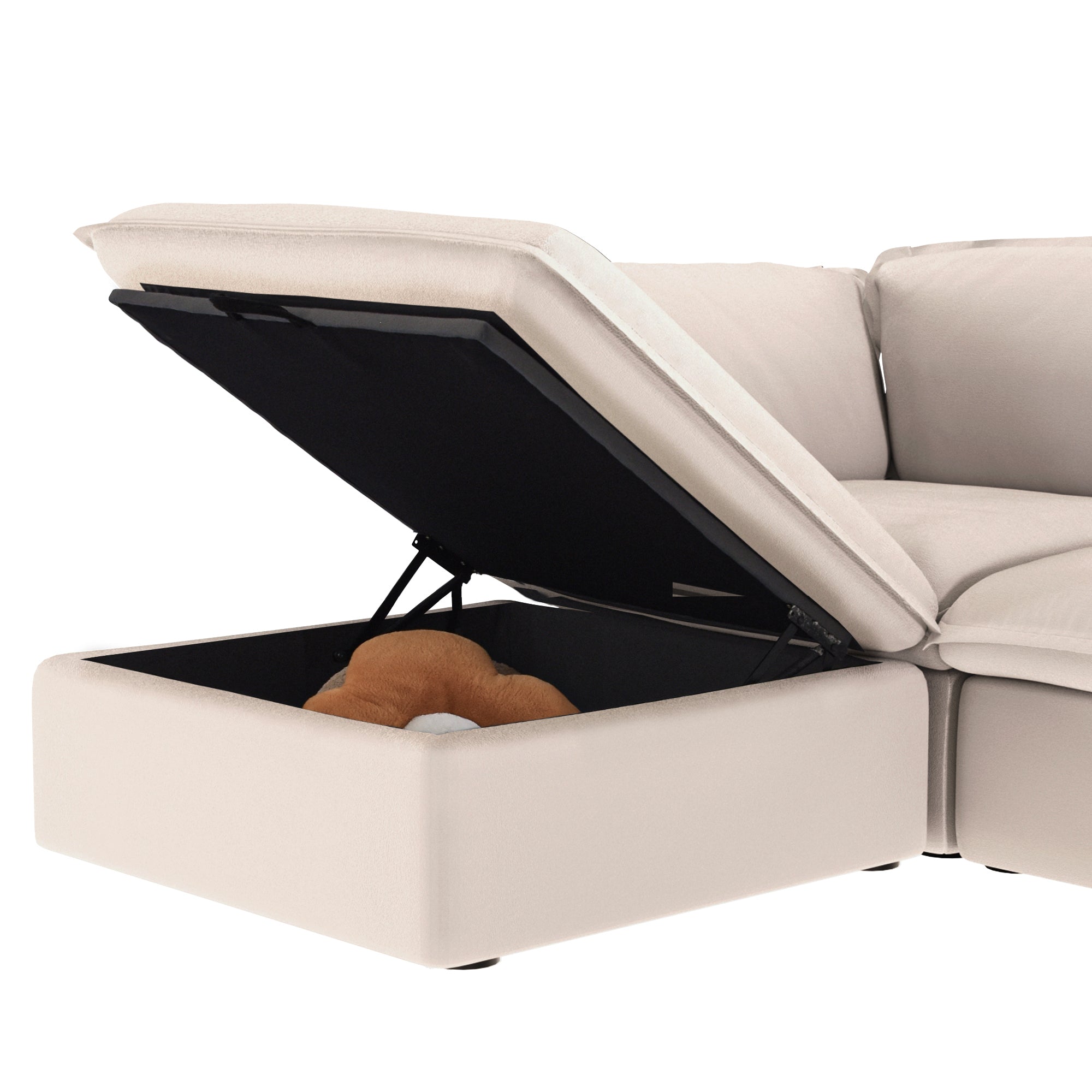 DOMUS Luxe Modular Ottoman Module in Beige