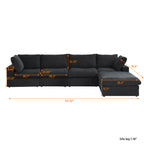 DOMUS Classic Modular 4-Seater Sectional in Black
