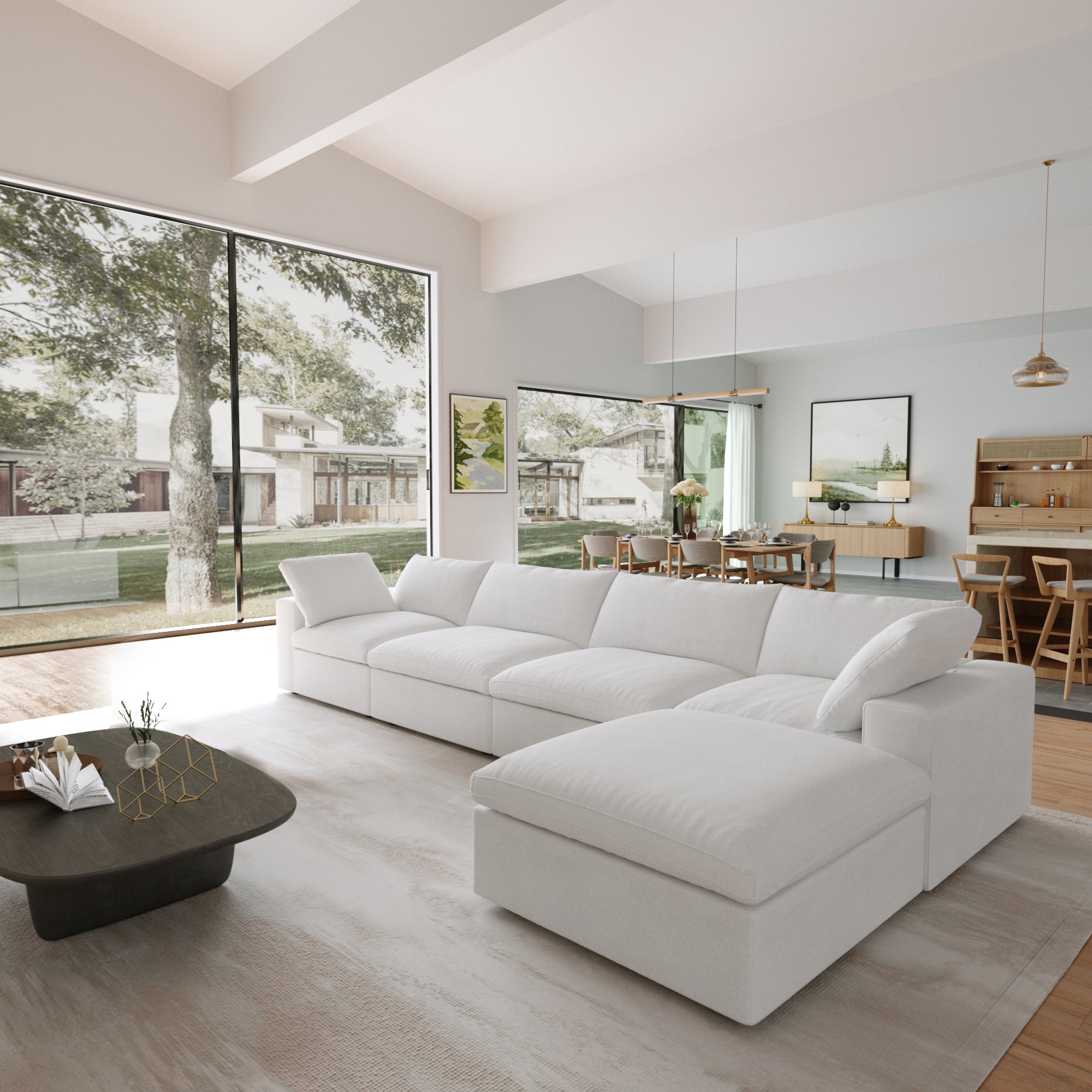DOMUS Classic Modular 4-Seater Sectional in White