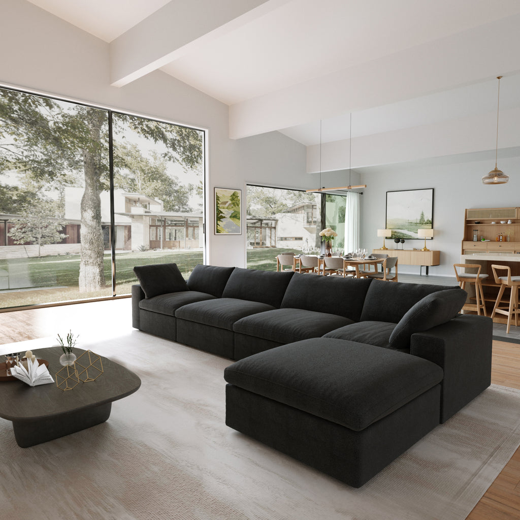 DOMUS Classic Modular 4-Seater Sectional in Black