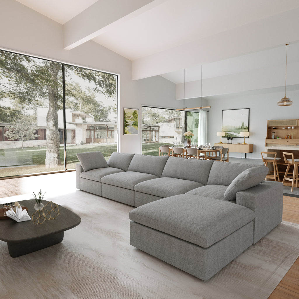 DOMUS Classic Modular 4-Seater Sectional in Gray