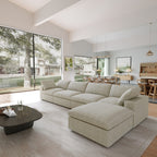DOMUS Classic Modular 4-Seater Sectional in Khaki