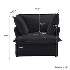 DOMUS Luxe Modular 1-Seater Sofa in Black