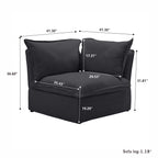 DOMUS Luxe Modular Corner Module in Black