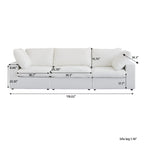 DOMUS Classic Modular 3-Seater Sofa in White