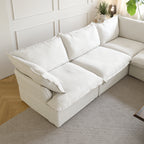 DOMUS Luxe Modular 5-Seater Corner Sectional in White