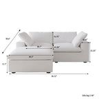 DOMUS Classic Modular 2-Seater Sectional in White
