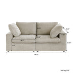 DOMUS Classic Modular 2-Seater Sofa in Khaki