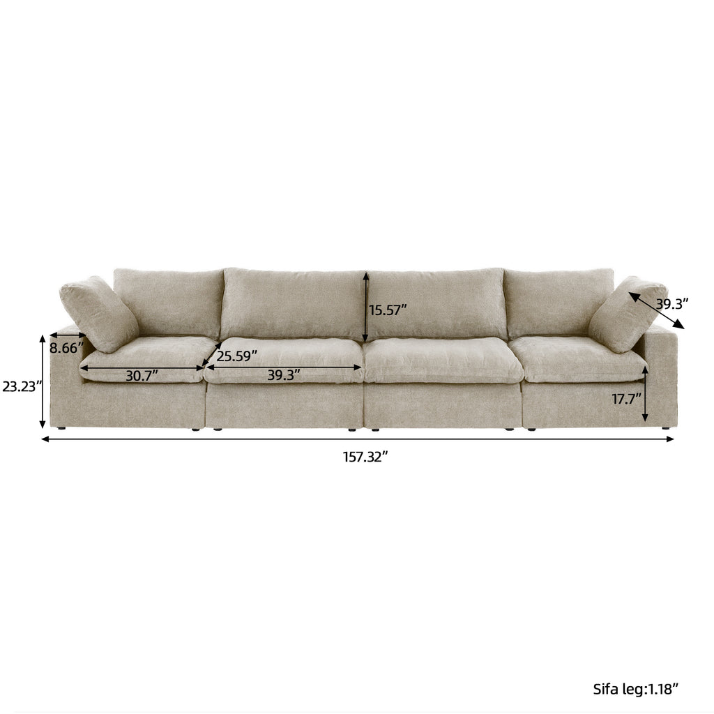 DOMUS Classic Modular 4-Seater in Khaki