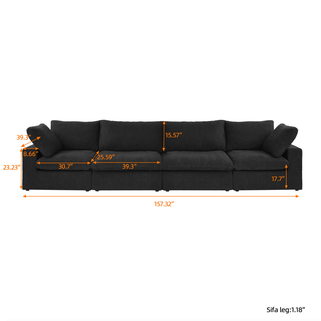 DOMUS Classic Modular 4-Seater in Black