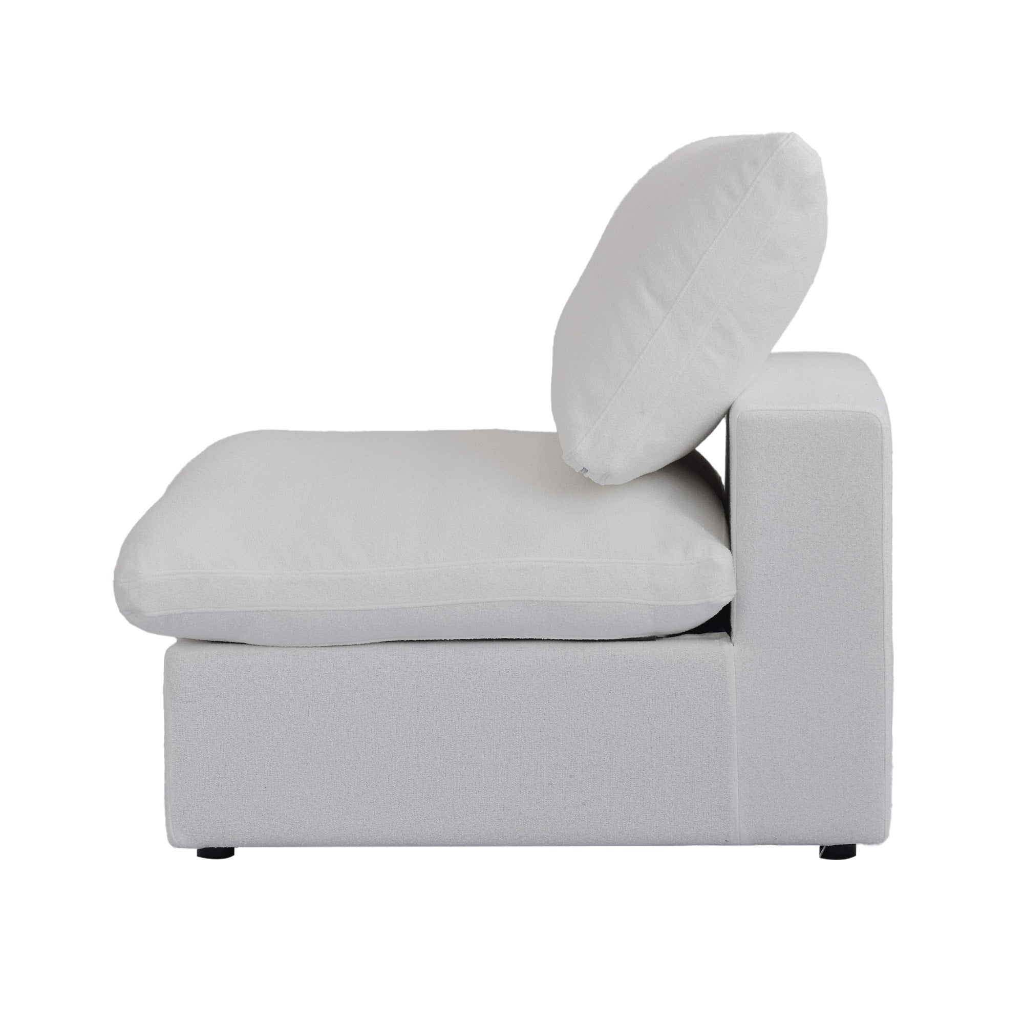DOMUS Classic Modular Armless Chair Module in White