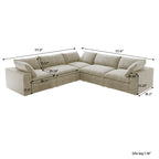 DOMUS Classic Modular 5-Seater Corner Sectional in Khaki