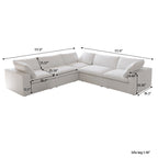 DOMUS Classic Modular 5-Seater Corner Sectional in White
