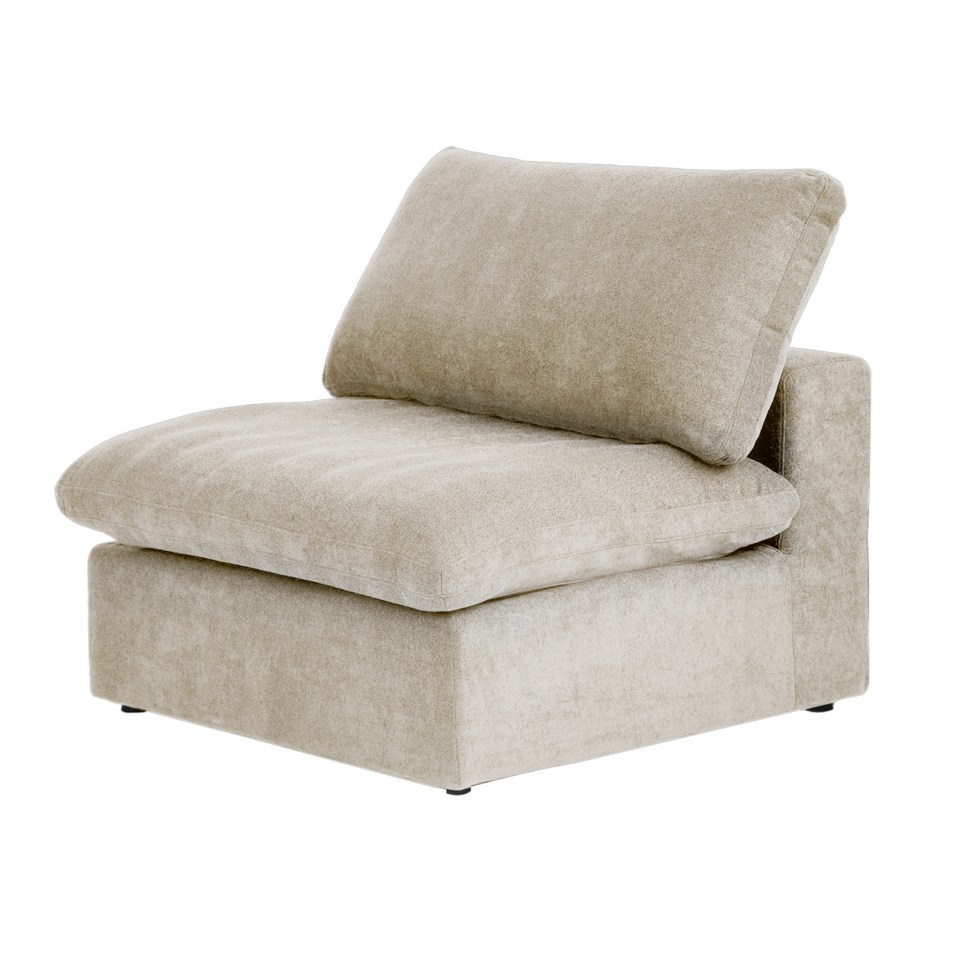 DOMUS Classic Modular Armless Chair Module in Khaki