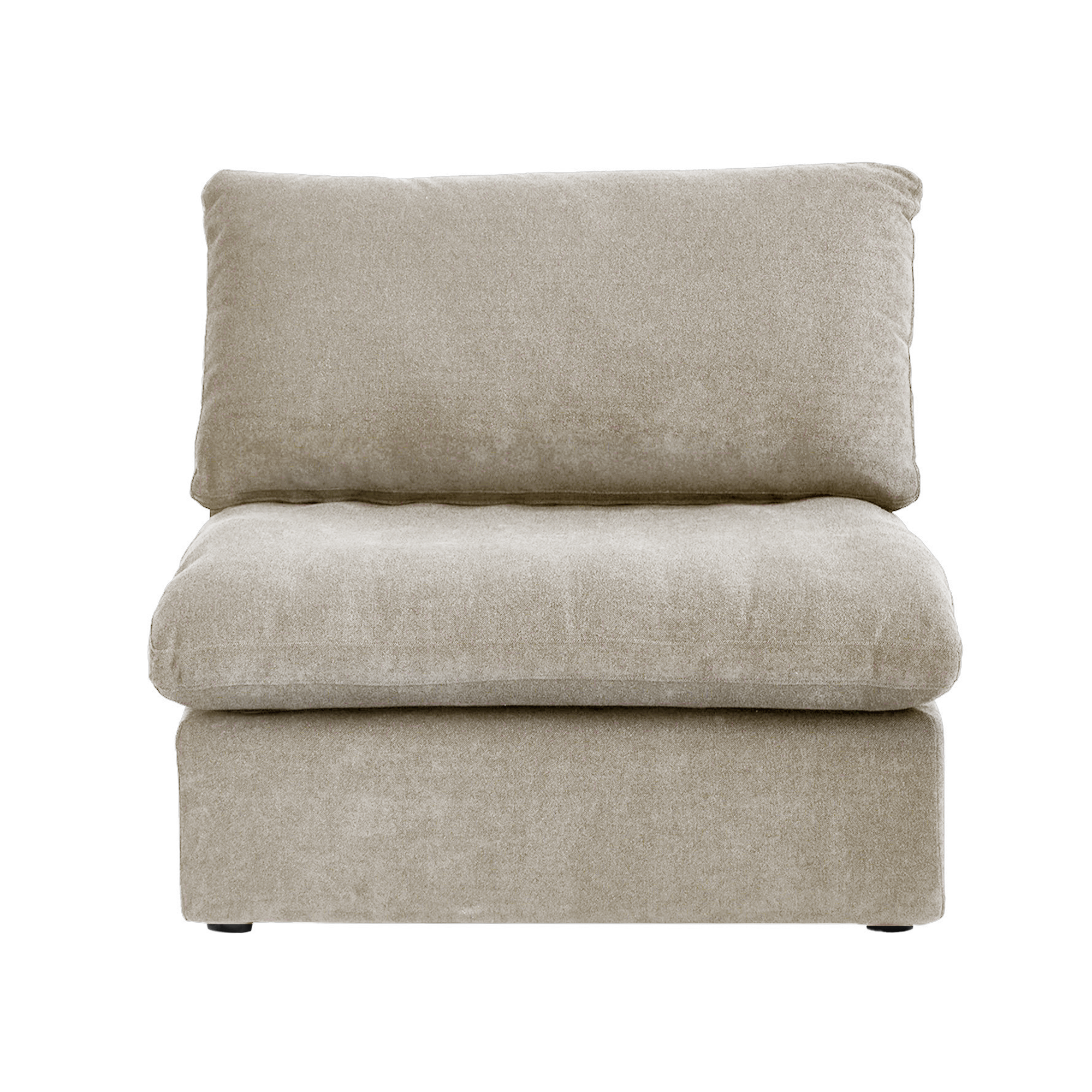 DOMUS Classic Modular Armless Chair Module in Khaki