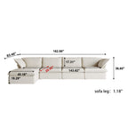 DOMUS Luxe Modular 4-Seater Sectional in Beige