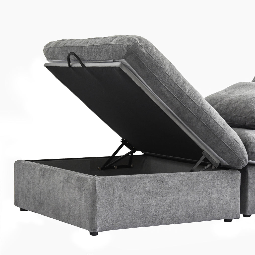 DOMUS Classic Modular Ottoman Module in Gray