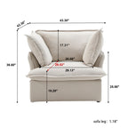 DOMUS Luxe Modular 1-Seater Sofa in Beige