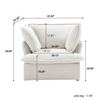 DOMUS Luxe Modular 1-Seater Sofa in White