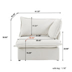 DOMUS Luxe Modular Left Arm Module in White