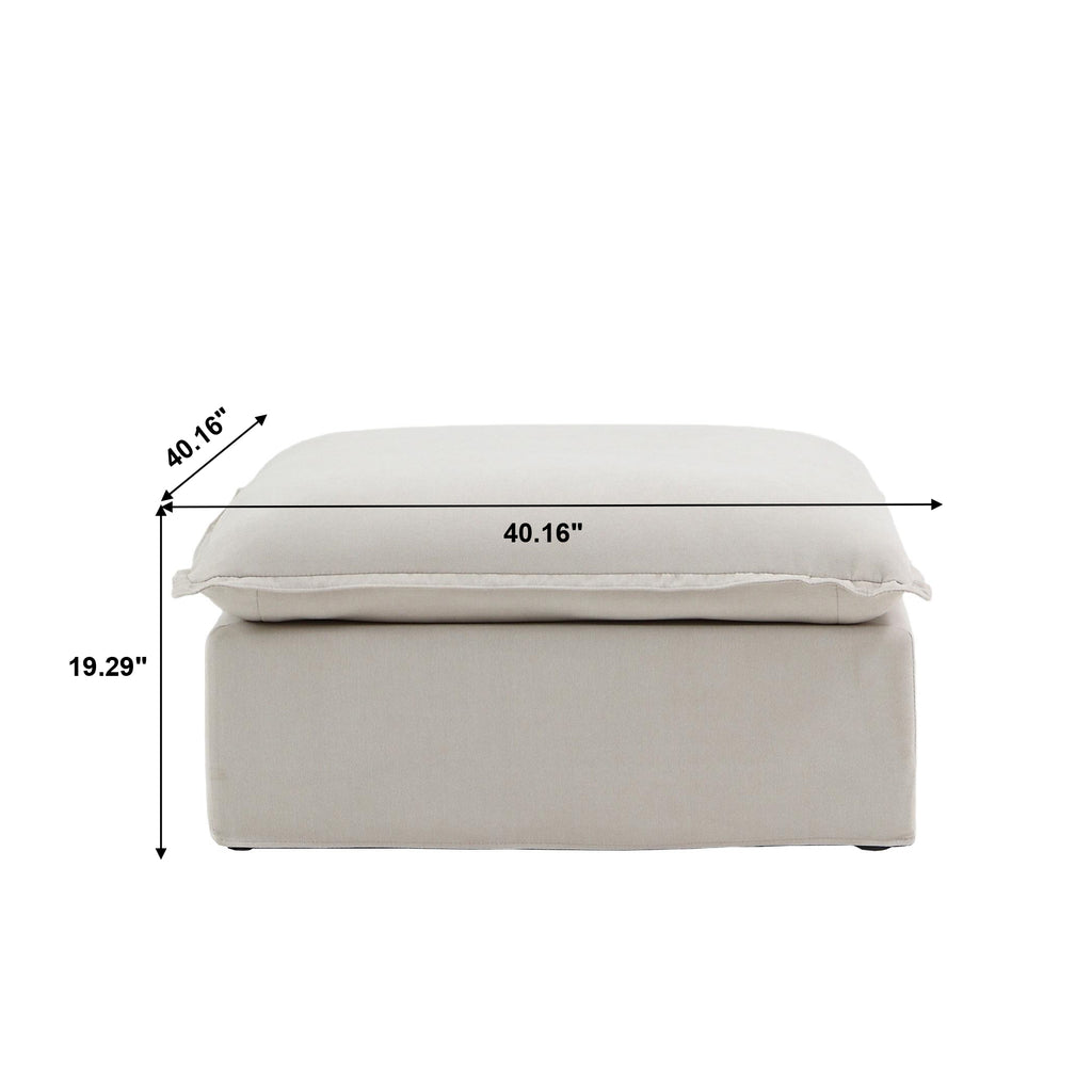 DOMUS Luxe Modular Ottoman Module in Beige