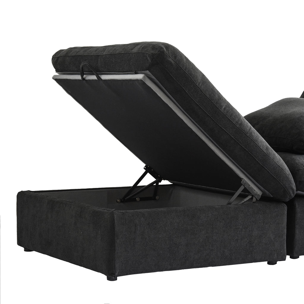 DOMUS Classic Modular Ottoman Module in Black