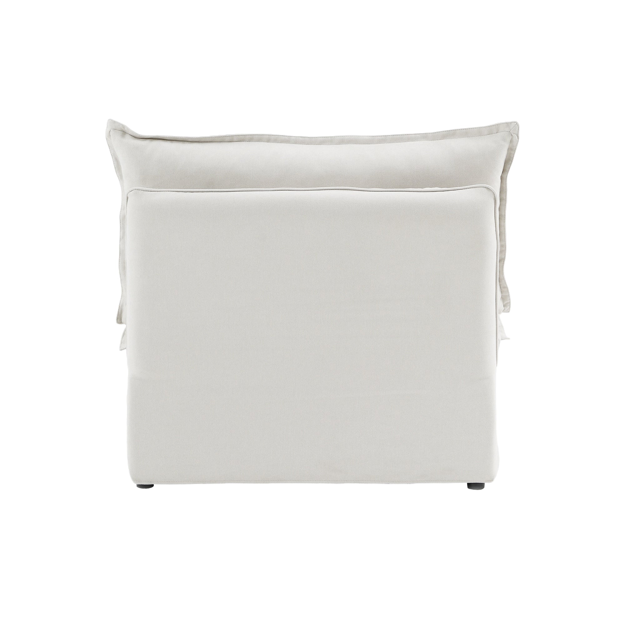 DOMUS Luxe Modular Armless Chair Module in White