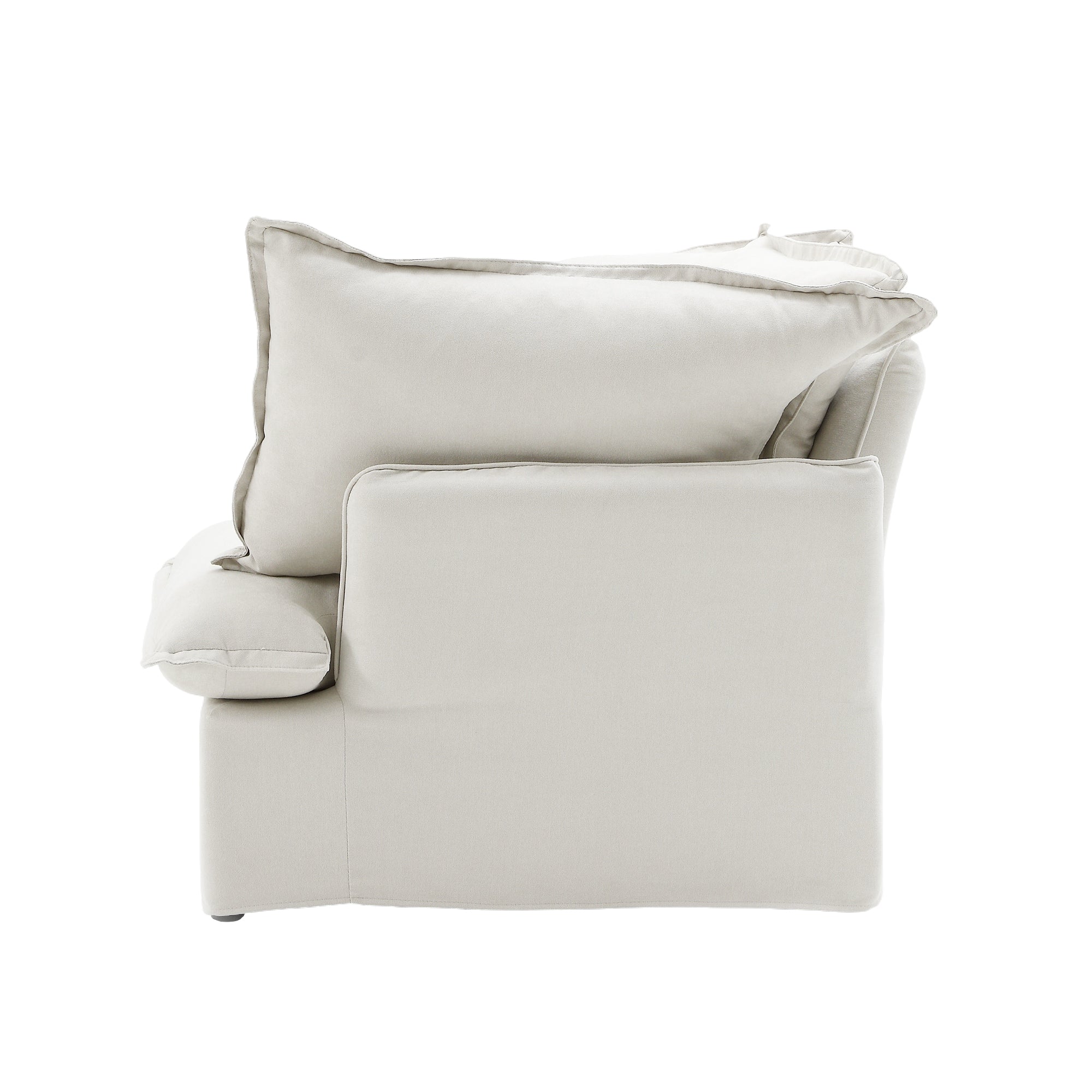 DOMUS Luxe Modular Left Arm Module in White