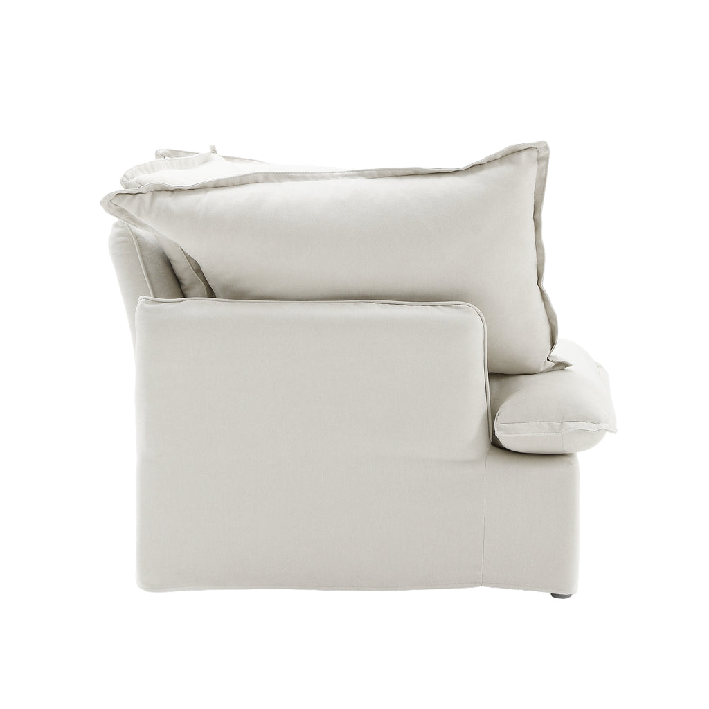 DOMUS Luxe Modular Right Arm Module in White
