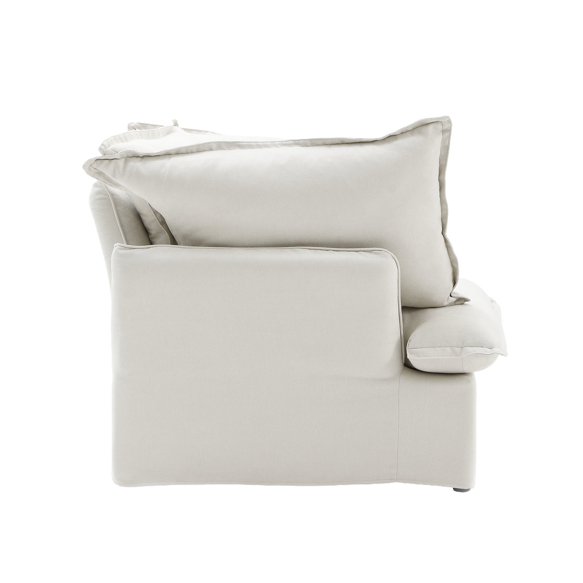 DOMUS Luxe Modular Right Arm Module in White