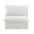 DOMUS Luxe Modular Armless Chair Module in White