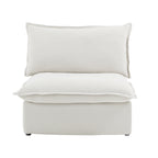 DOMUS Luxe Modular Armless Chair Module in White