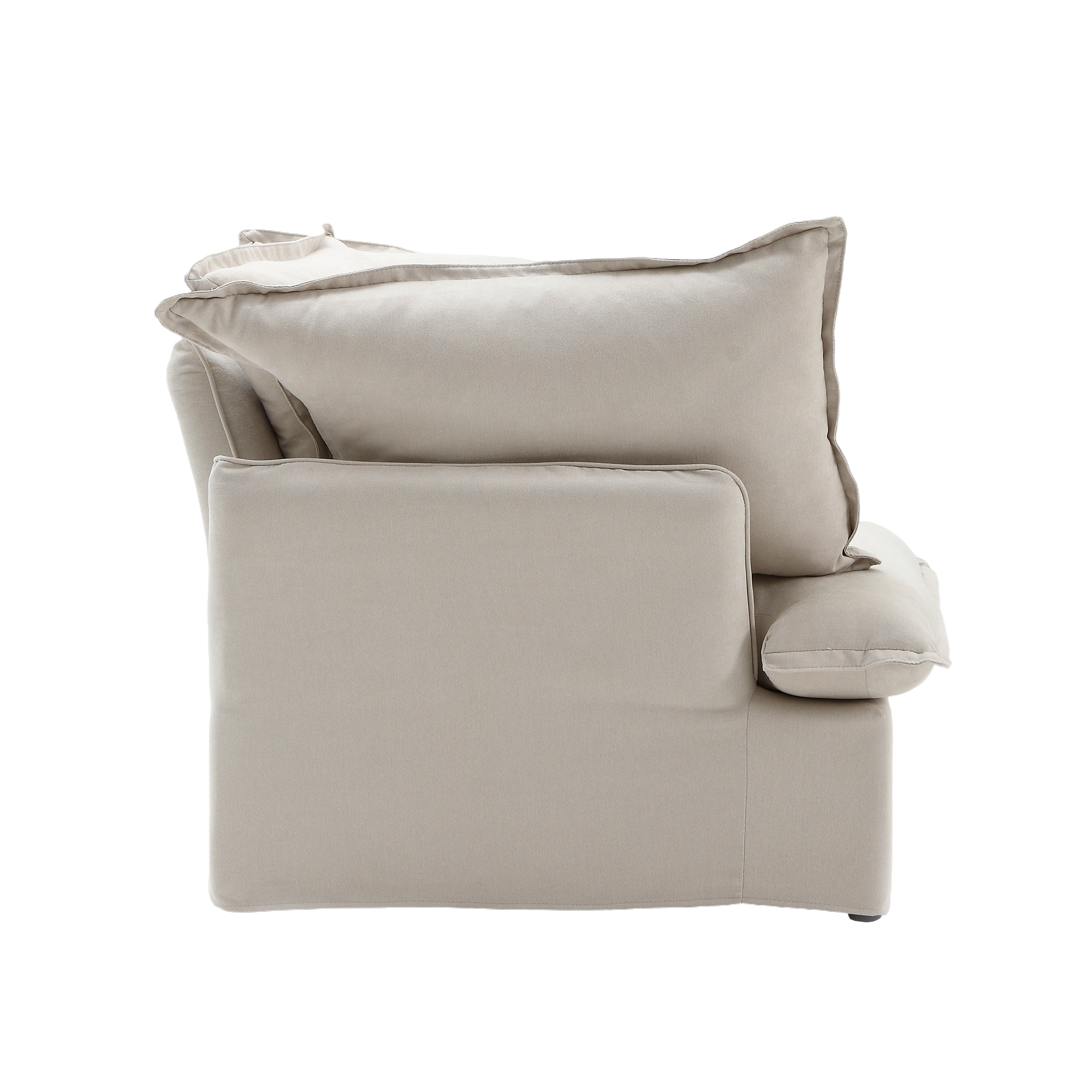 DOMUS Luxe Modular Right Arm Module in Beige