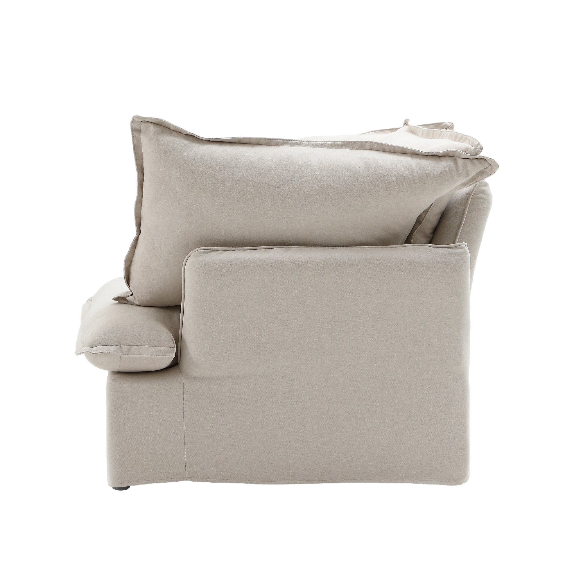 DOMUS Luxe Modular Left Arm Module in Beige