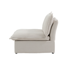 DOMUS Luxe Modular Armless Chair Module in Beige