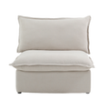 DOMUS Luxe Modular Armless Chair Module in Beige
