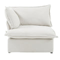 Slipcover Only - DOMUS Luxe Left Facing Armrest Piece in White CloudWeave™