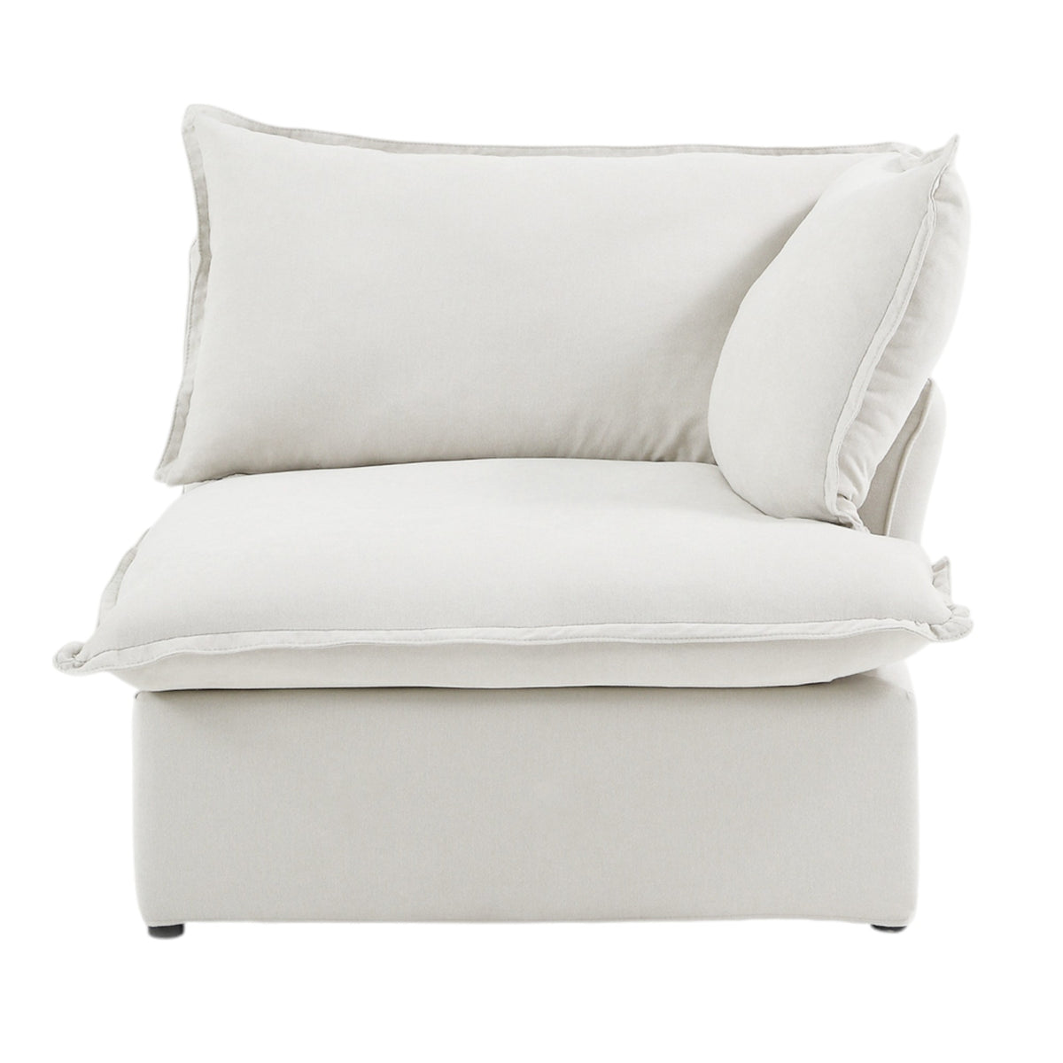 Slipcover Only - DOMUS Luxe Right Facing Armrest Piece in White CloudWeave™
