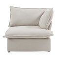 Slipcover Only - DOMUS Luxe Right Facing Armrest Piece in Beige CloudWeave™
