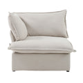 Slipcover Only - DOMUS Luxe Left Facing Armrest Piece in Beige CloudWeave™