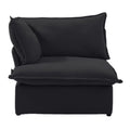 Slipcover Only - DOMUS Luxe Left Facing Armrest Piece in Black CloudWeave™