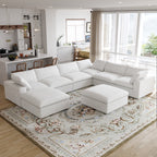 DOMUS Classic Modular 7-Seater Corner Chaise in White