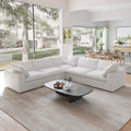 DOMUS Classic Modular 5-Seater Corner Sectional in White