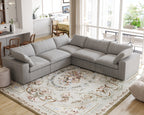 DOMUS Classic Modular 5-Seater Corner Sectional in Gray